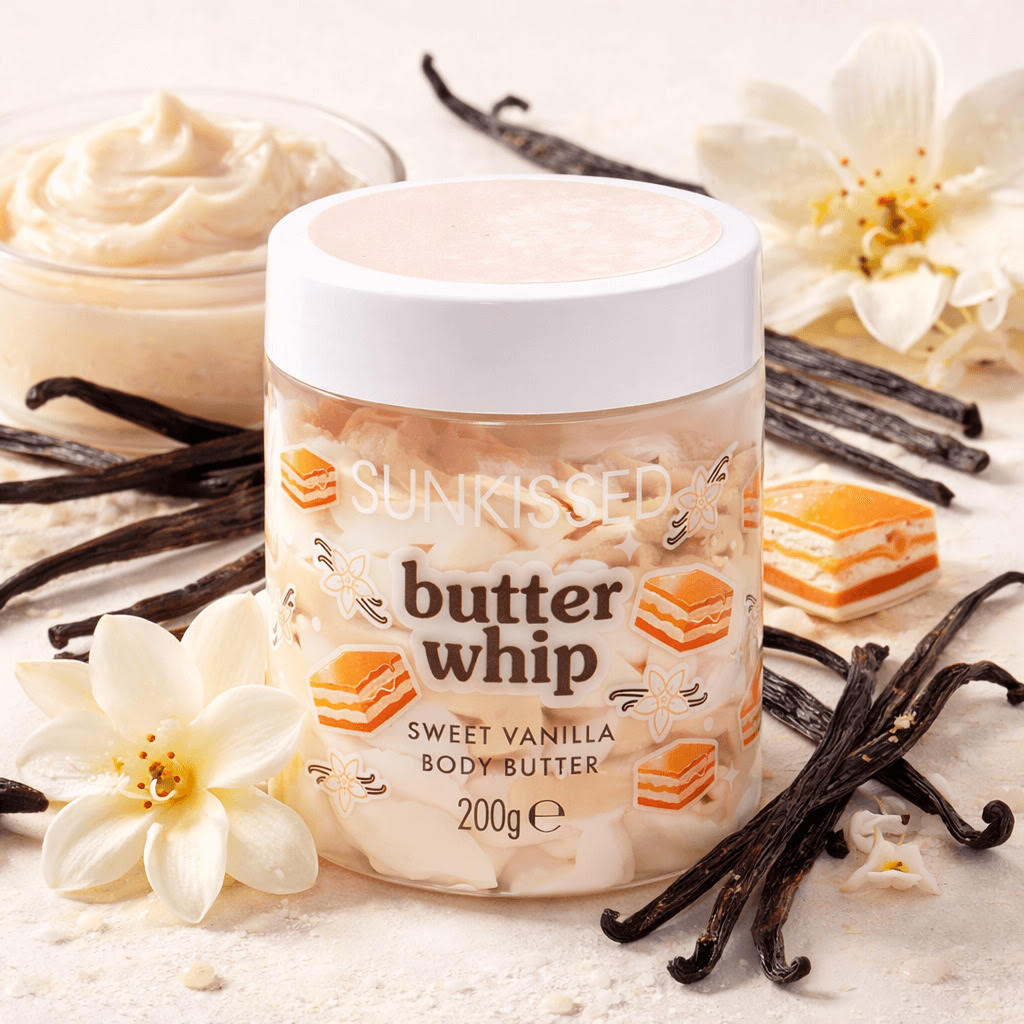 Sunkissed Ενυδατικό Butter Σώματος με Υαλουρονικό Οξύ & Άρωμα Βανίλια για Ξηρές Επιδερμίδες 200gr