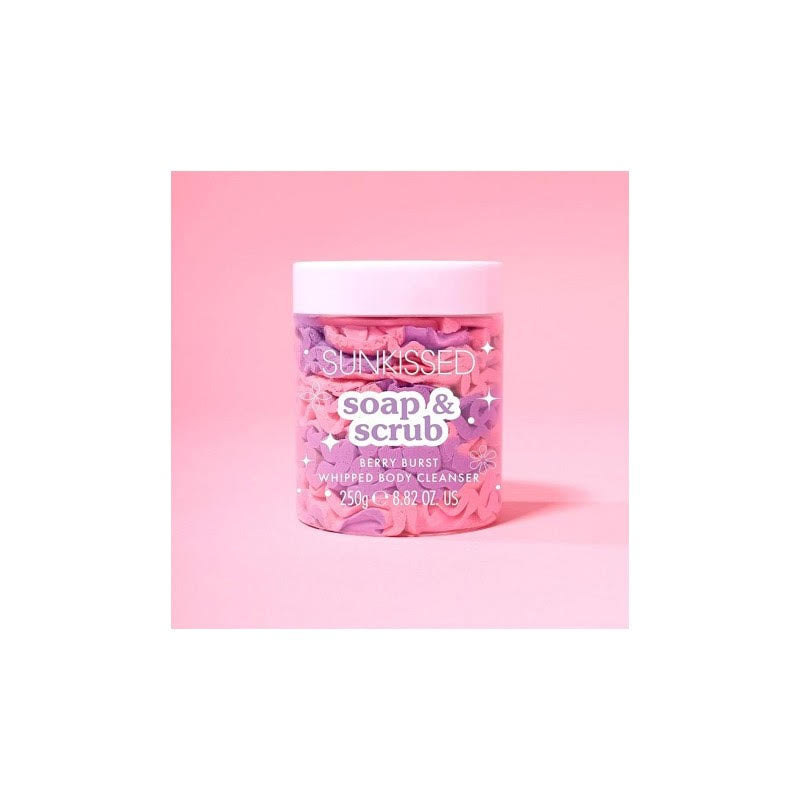 Sunkissed Soap & Scrub Whipped Body Cleanser Berry Burst 250g - VEGAN